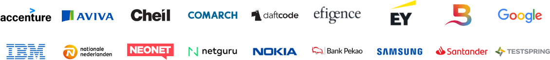 Logos of companies that employ coding graduates