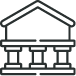Ikona banku symbolizująca formalności związane z płatnością ratalną za kursy IT.