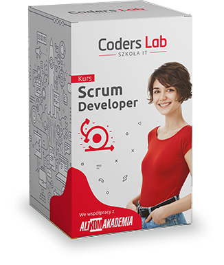 pudełko imitujące kurs Scrum Developer Certified w Coders Lab
